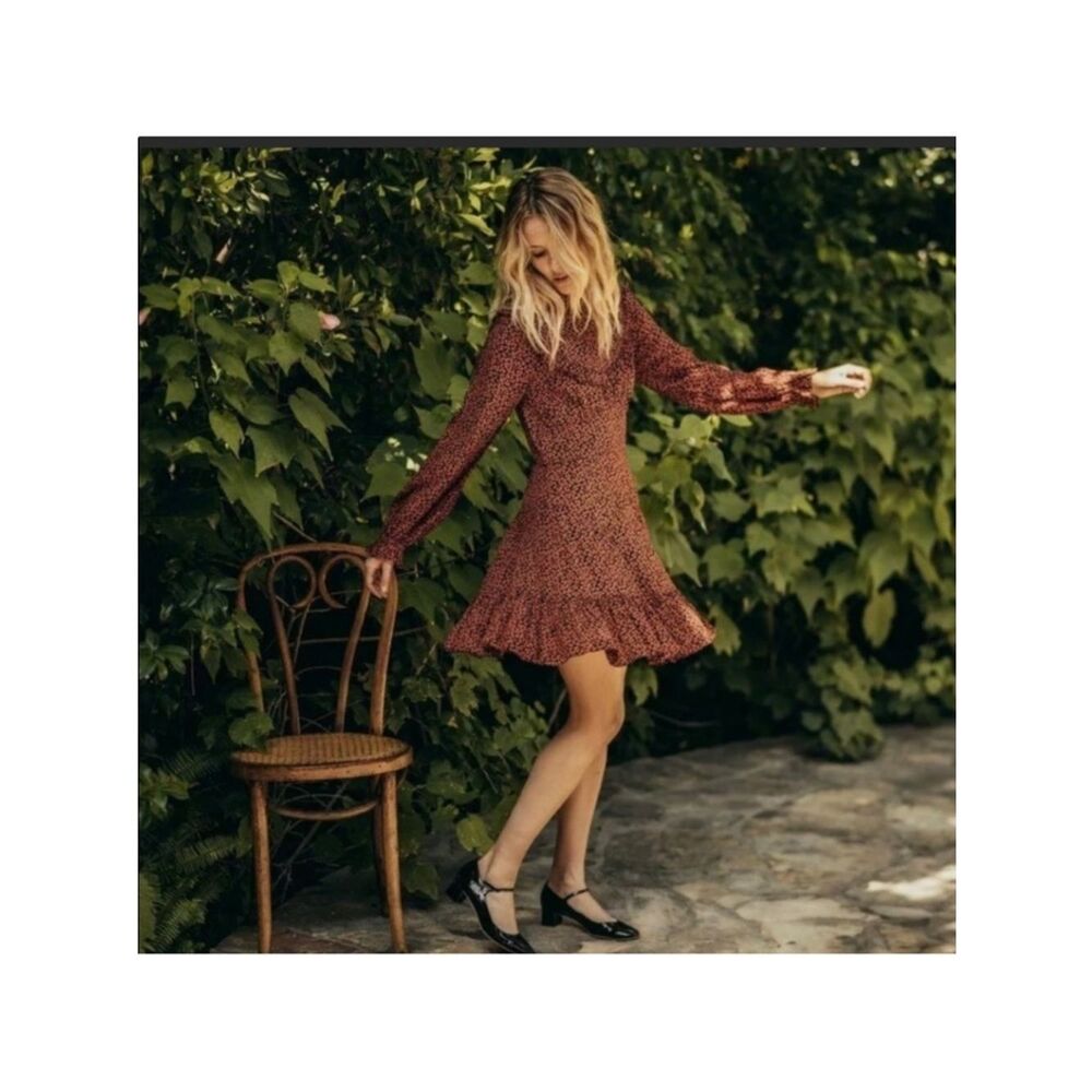 Doen Minuit Cherry Dress Cherry Willow Ruffle Mini Small